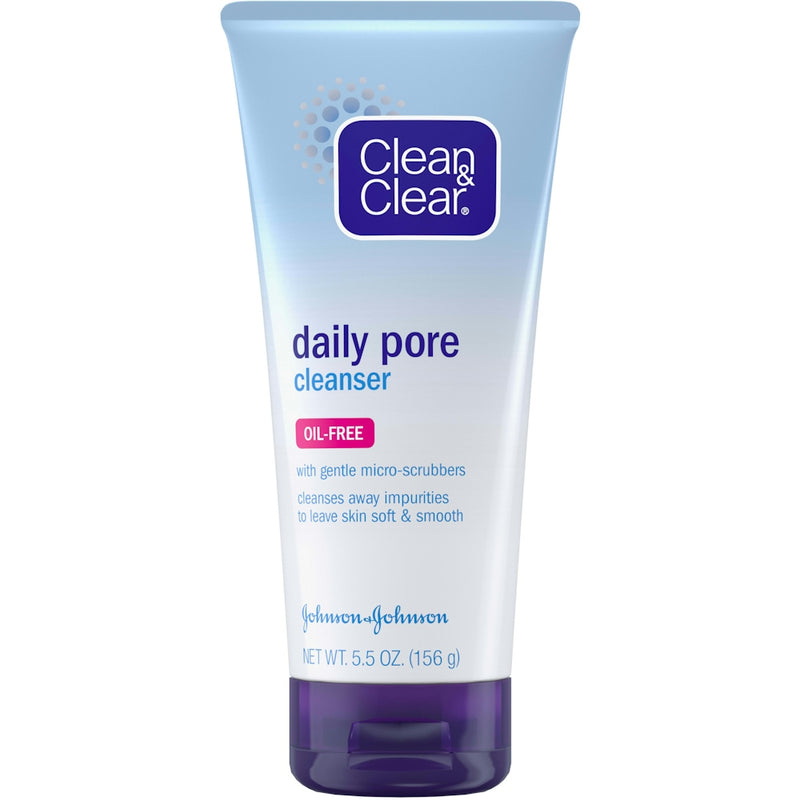 Clean & Clear Clean & Clear Oil-Free Daily Pore Facial Cleanser, Refreshing Acne Face Wash Cleanses Away Impurities To Leave Skin Soft Smooth, For Normal, Oily Combinatio Skin Care
