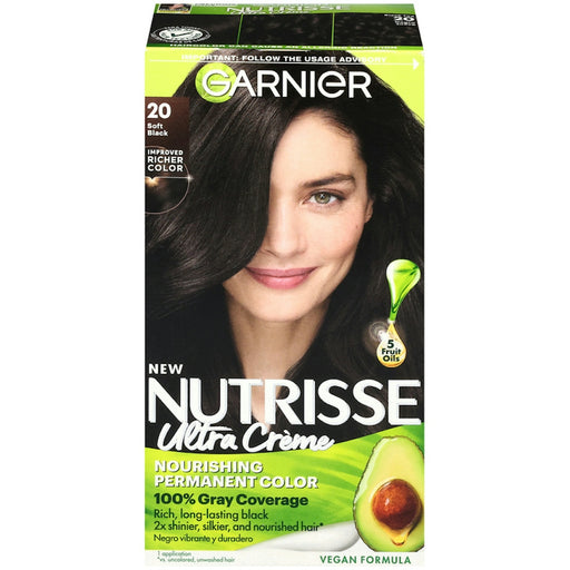 Nutrisse Nutrisse Garnier Nourishing Permanent Hair Color 20 Soft Black Hair Color