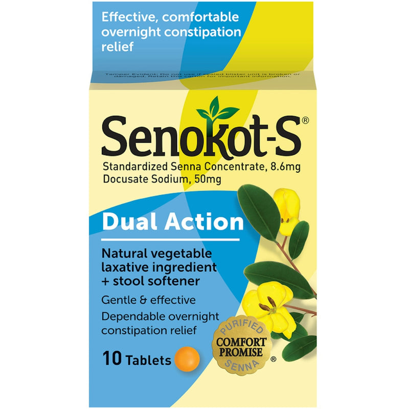 Senokot-S Senokot-S® Dual Action Laxative + Stool Softener Tablets Health & Beauty
