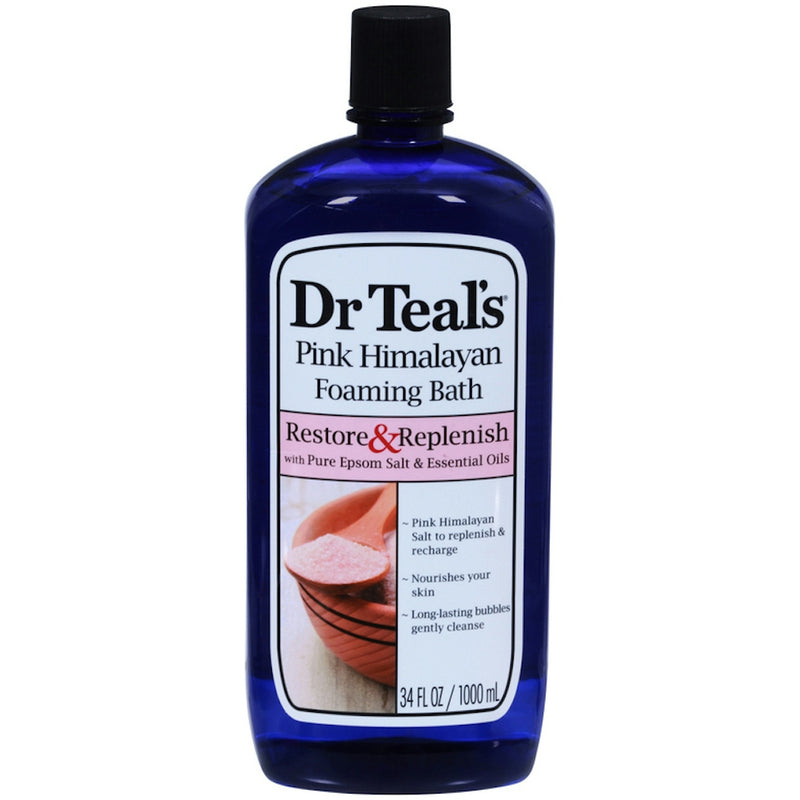 Dr Teal's Dr Teal's Pure Epsom Salt & Essential Oils Restore & Replenish Pink Himalayan Foaming Bath - 34 Fl Oz Bath & Body