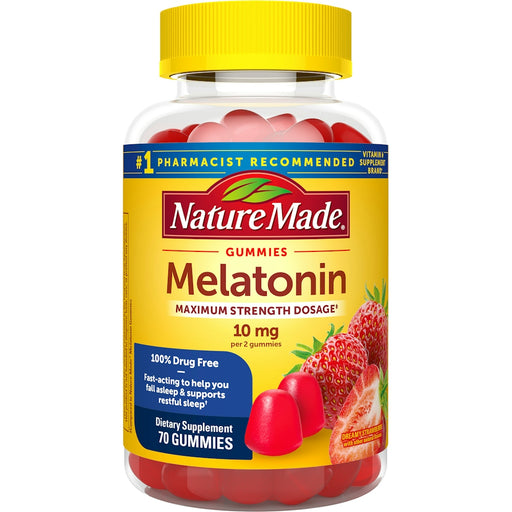 Nature Made Nature Made Melatonin, Maximum Strength Dosage, 10 Mg, Gummies, Dreamy Strawberry Health & Beauty