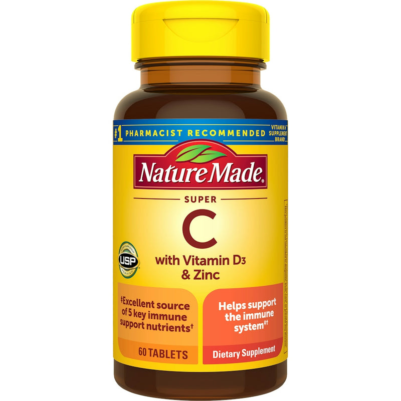 Nature Made Nature Made Super C With Vitamin D3 And Zinc Tablets Vitamins & Supplements