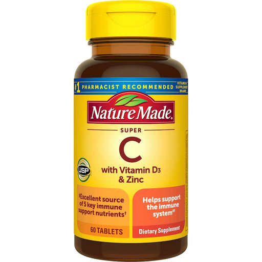 Nature Made Nature Made Super C With Vitamin D3 And Zinc Tablets Vitamins & Supplements