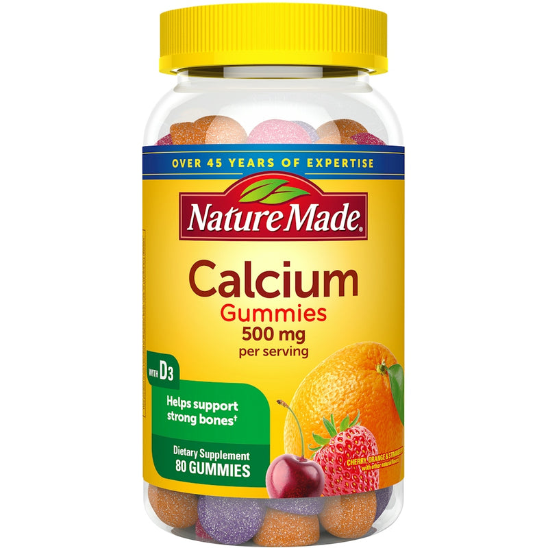 Nature Made Nature Made Calcium Gummies 500 Mg Per Serving With Vitamin D3 Cherry, Orange & Strawberry Vitamins & Supplements