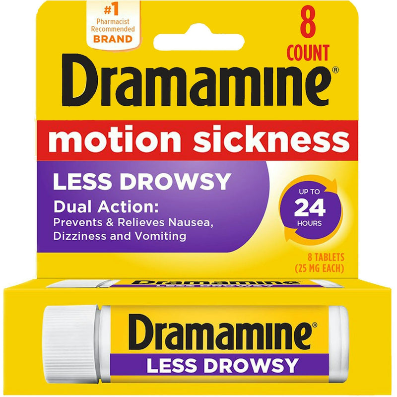 Dramamine Dramamine All Day Less Drowsy Motion Sickness Relief Tablets, 25 Mg Health & Beauty