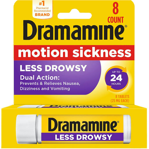 Dramamine Dramamine All Day Less Drowsy Motion Sickness Relief Tablets, 25 Mg Health & Beauty