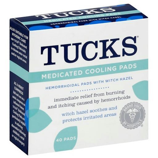 Tucks Tucks Medicated Cooling Pads, Hemorrhoidal Pads W/Witch Hazel 50 Hemorrhoidal Pads