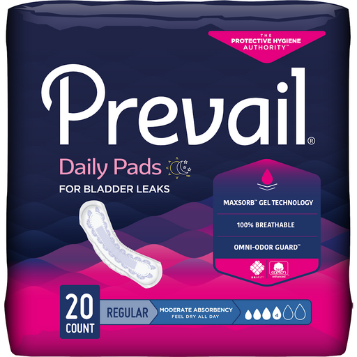 Prevail Prevail Bladder Control Pads, Moderate Absorbency, Regular Diapers
