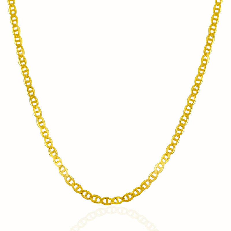 Bids.com 3.2mm 14k Yellow Gold Mariner Link Chain Necklaces