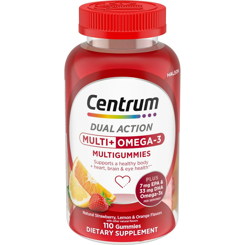 Centrum Centrum Multigummies, Multi + Omega 3, Gummies, Natural Strawberry, Lemon & Orange Flavors 100 ct Vitamins & Supplements