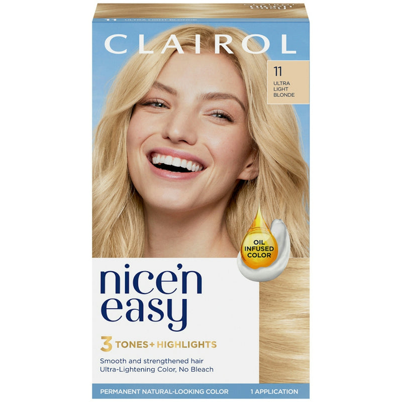Nice N Easy Clairol Nice 'n Easy Permanent Hair Dye, 87 Ultra Light Natural Blonde, 1 Kit Hair Color