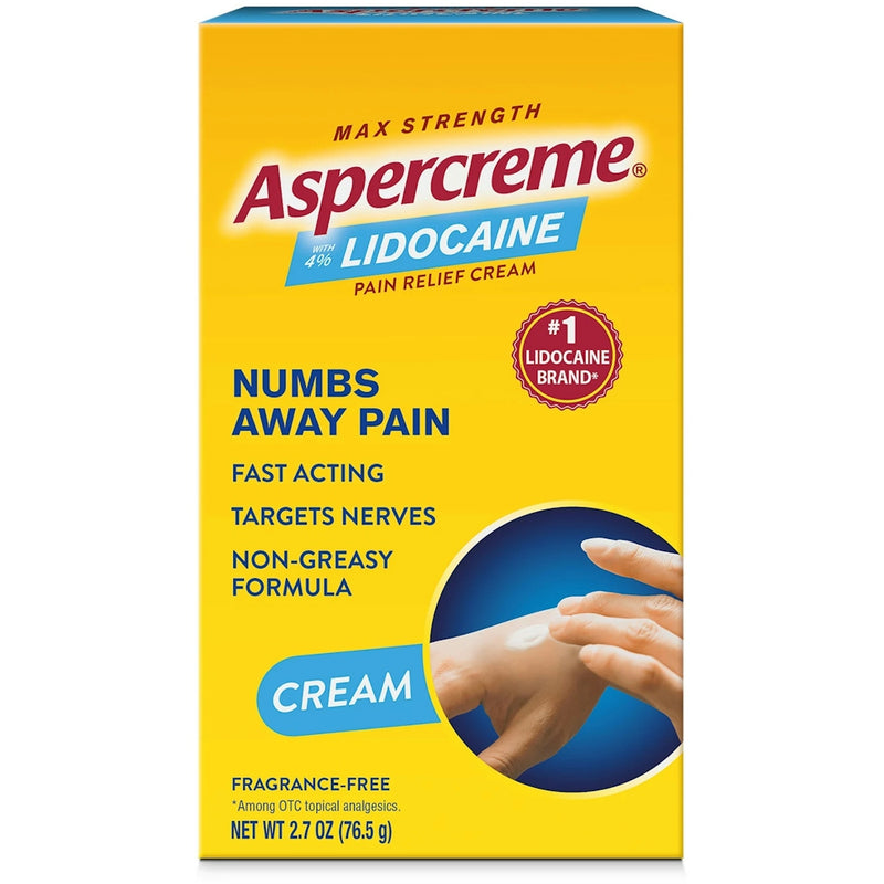 Aspercreme Aspercreme Lidocaine Pain Relief Cream with Moisturizing Aloe, 2.7 oz Tube Medicine & Drugs