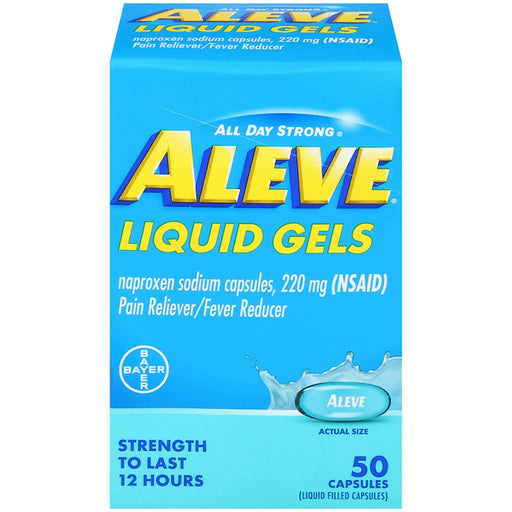 Aleve Aleve Pain Reliever/Fever Reducer, 220 Mg, Liquid Gels, Capsules Health & Beauty