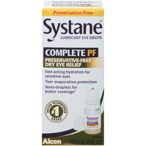 Systane Systane Complete PF Lubricant Eye Drops 0.34 Fl Oz Eye Drops & Lubricants