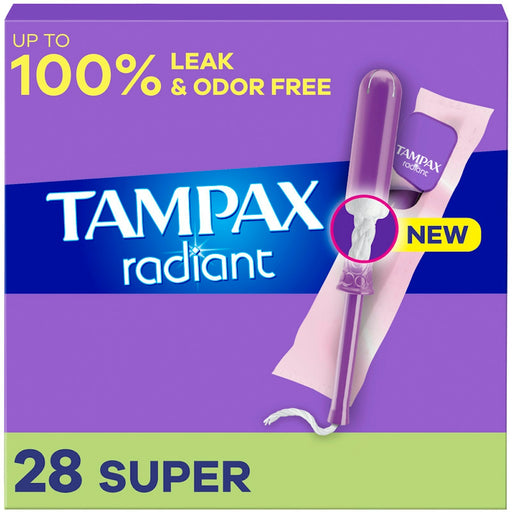 Tampax Tampax Radiant Super Absorbency Tampons - Unscented Tampons