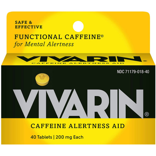Vivarin Vivarin Caffeine Alertness Aid, 200 Mg, Tablets Health & Beauty Black