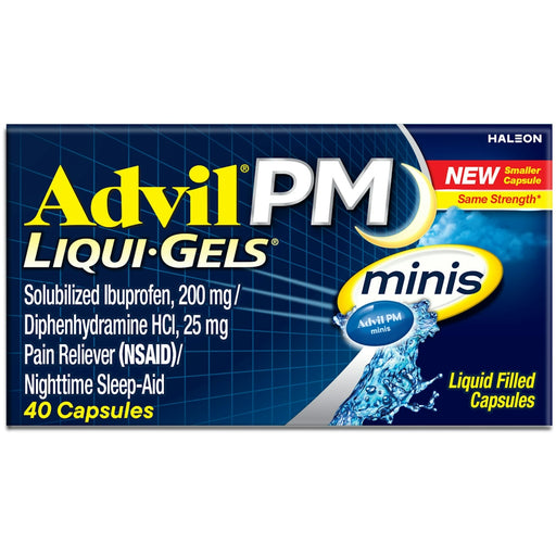 Advil Advil PM Liqui-Gels Minis, 40 Liquid Filled Capsules Medicine & Drugs