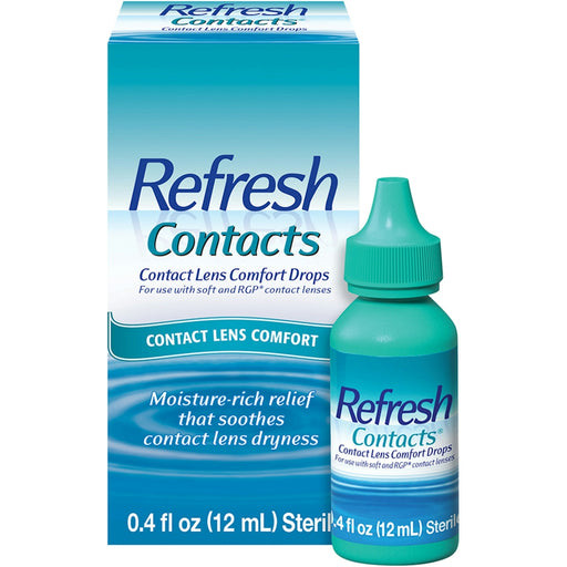 Refresh Refresh Contacts Contact Lens Comfort Drops, 0.4 Fl Oz Personal Care
