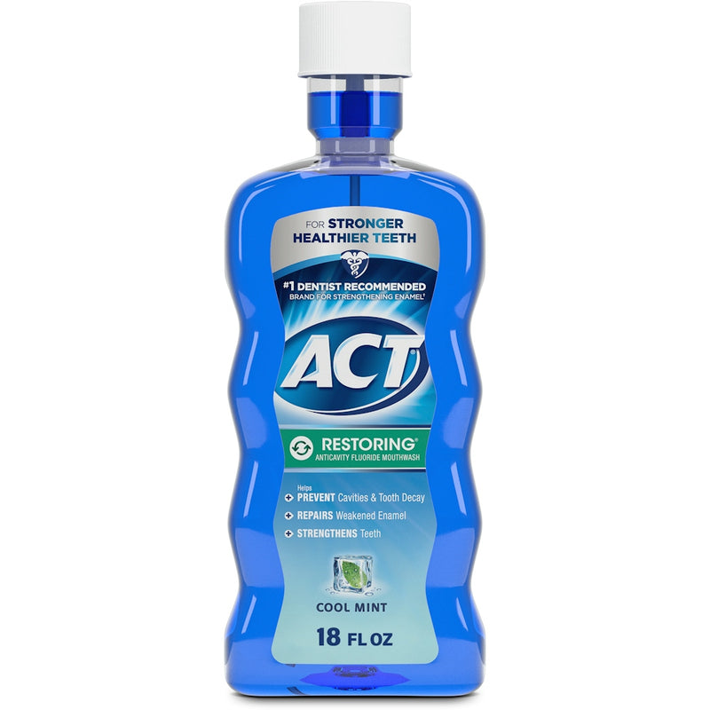 Act Act Restoring Cool Mint Anticavity Fluoride Mouthwash 18 Fl Oz Mouthwash