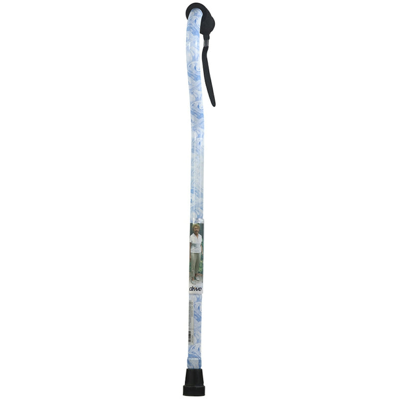 Drive Medical Drive Medical Foam Grip Offset Handle Walking Cane, Swirl Canes & Walking Sticks