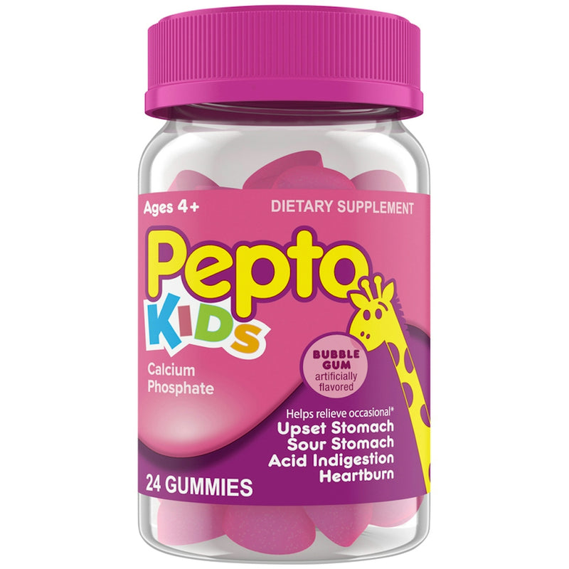 Pepto Pepto Calcium Phosphate, Kids, Gummies, Bubble Gum, Ages 4 Skin Care