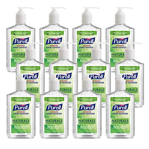 Purell Purell Naturals Advanced Hand Sanitizer Gel, With Skin Conditioners And Essential Oils, 12 Fl Oz Counter Top Pump Bottle - 9629-12 Personal Care