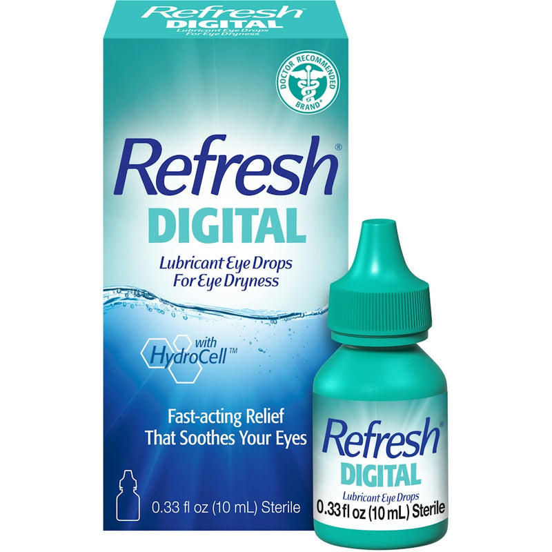 Refresh Refresh Digital Lubricant Eye Drops Preserved Tears, 0.33 Fl Oz (10 mL) Personal Care