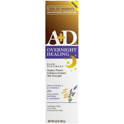 A+D A+D Overnight Healing Diaper Rash Ointment 3.6 Oz Diaper Rash Treatments