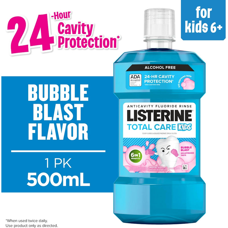 Listerine Listerine Smart Rinse, Mouthwash, Anticavity Fluoride, Bubble Blast, 16.9 Fl Oz Mouthwash