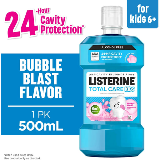 Listerine Listerine Smart Rinse, Mouthwash, Anticavity Fluoride, Bubble Blast, 16.9 Fl Oz Mouthwash