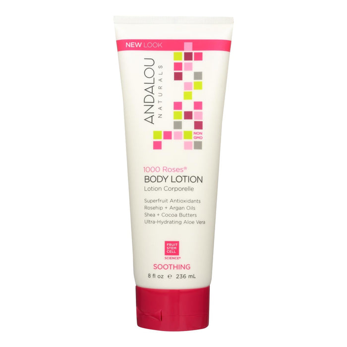 Andalou Naturals Soothing Body Lotion - 1000 Roses - 8 Oz- Pack of 2