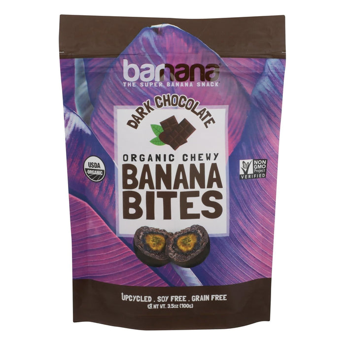 Barnana Chewy Banana Bites: Organic Dark Chocolate Indulgence for the Health-Conscious (Pack of 12 - 3.5 Oz)