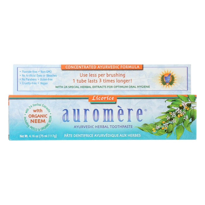 Auromere Licorice Toothpaste (4.16 Oz.)