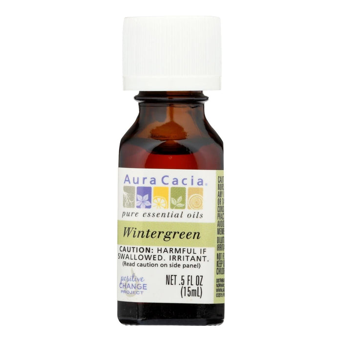 Aura Cacia Pure Wintergreen Essential Oil, 0.5 Fl Oz