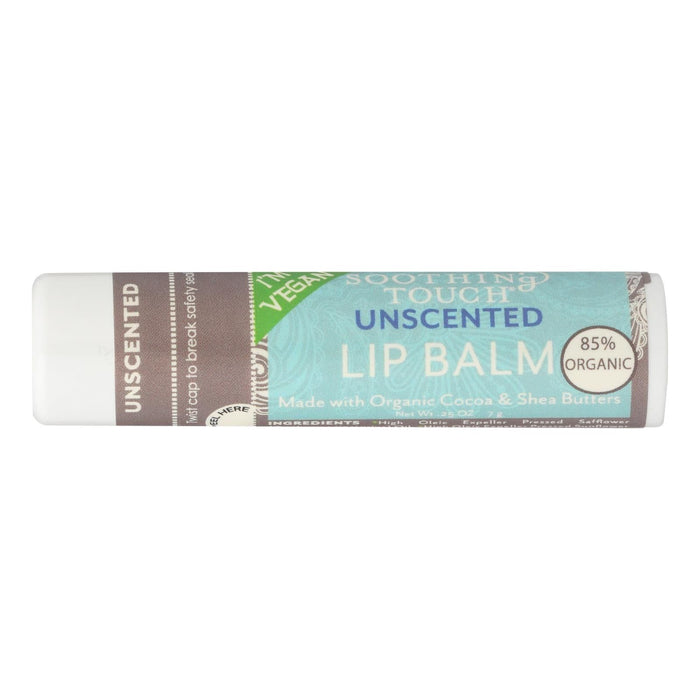 Cozy Farm - Soothing Touch Vegan Unscented Lip Balm, 2 Pack Of .25 Oz