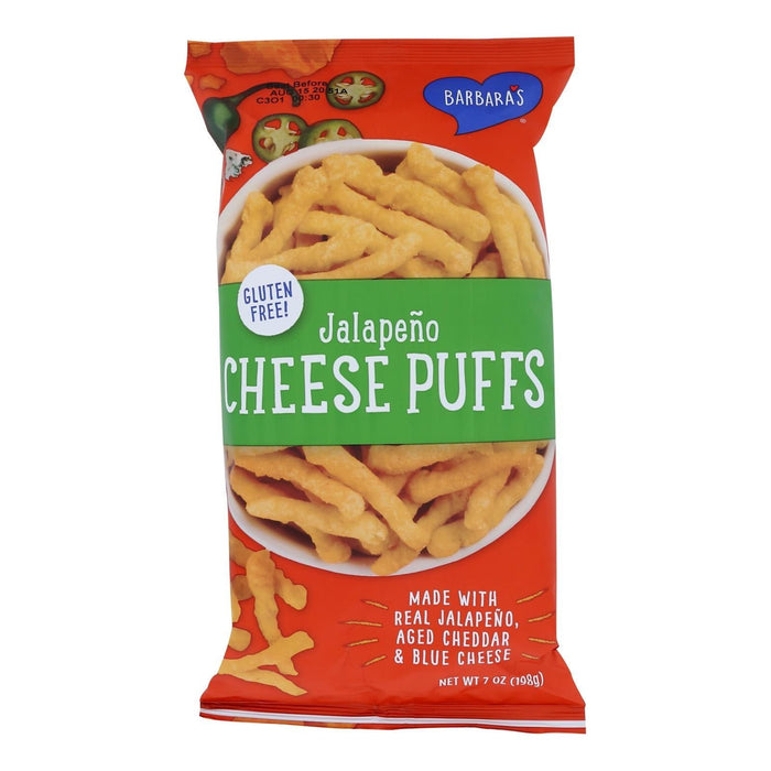 Barbara's Bakery Cheese Puffs Jalapeno (Pack of 12 - 7 Oz.)
