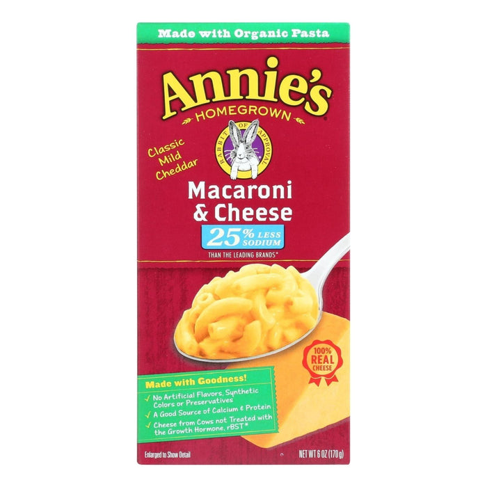 Annie's Homegrown Low Sodium Mac and Cheese (Pack of 12 - 6 Oz.)