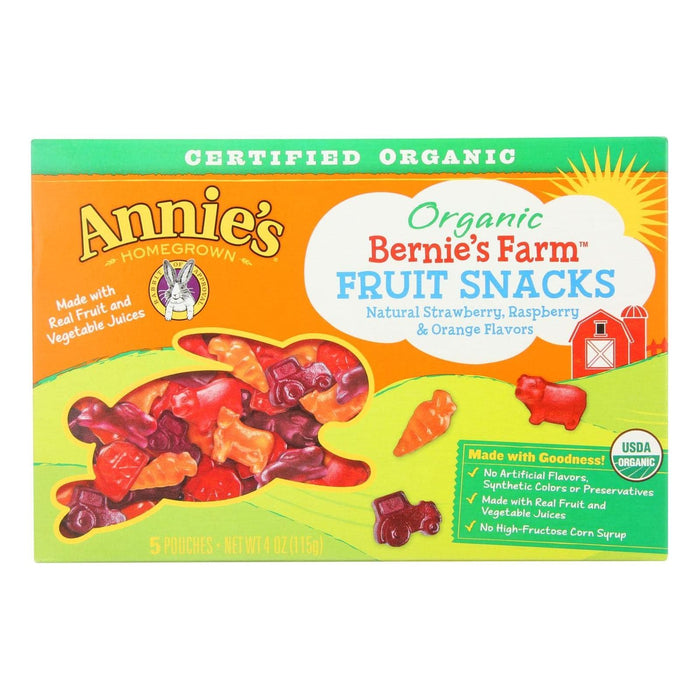 Annie's Homegrown Fruit Snack Multipack Bernie's Farm (Pack of 10) - 4 Oz.