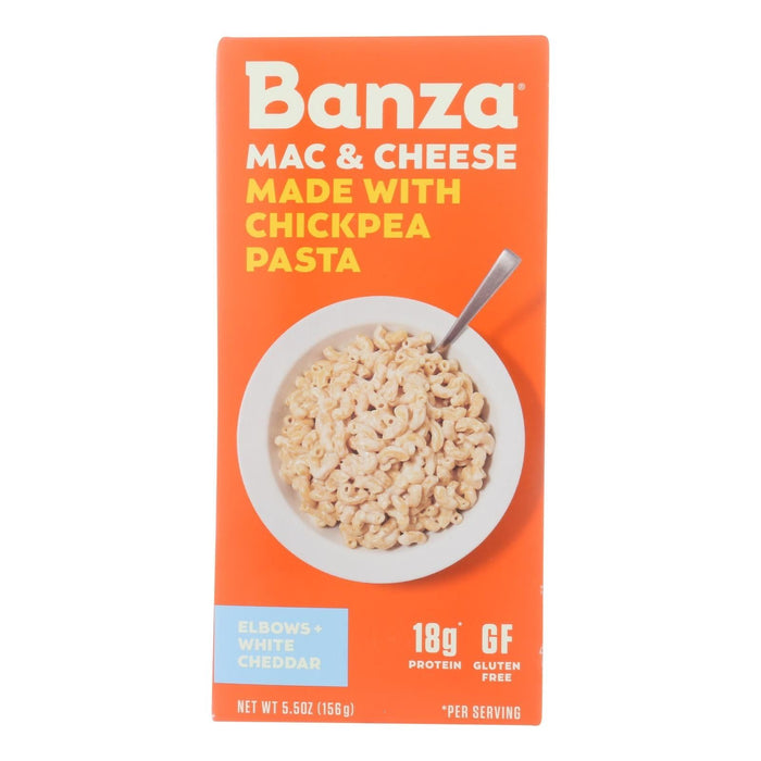Banza Chickpea Pasta Mac and Cheese (Pack of 6) - White Cheddar - 5.5 Oz