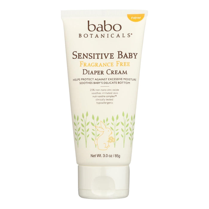Babo Botanicals Diaper Cream Sensitive Fat-Free Baby (3 Oz.)