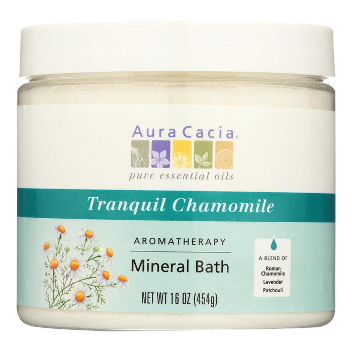 Aura Cacia - Aromatherapy Mineral Bath Tranquility Chamomile - 16 Oz- Pack of 2