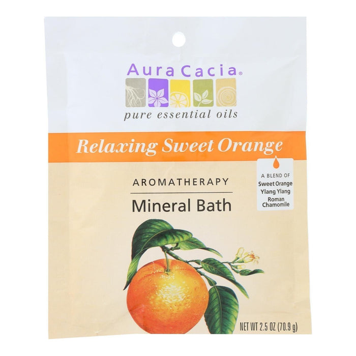 Aura Cacia - Aromatherapy Mineral Bath - Calming Sweet Orange (6 Pack, 2.5 Oz Each)