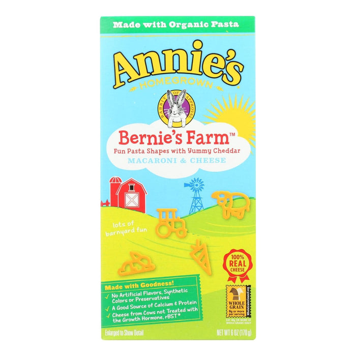 Annie's Homegrown Bernie's Farm Macaroni and Cheese Shapes (Pack of 12 - 6 Oz.)