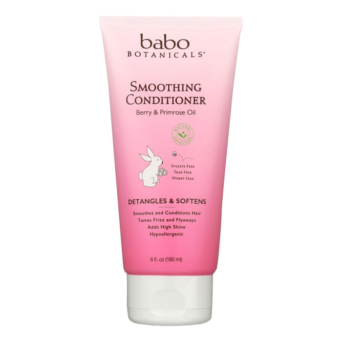 Babo Botanicals Detangling Conditioner - Instantly Smooth Berry Primrose (Pack of 6 Oz.)