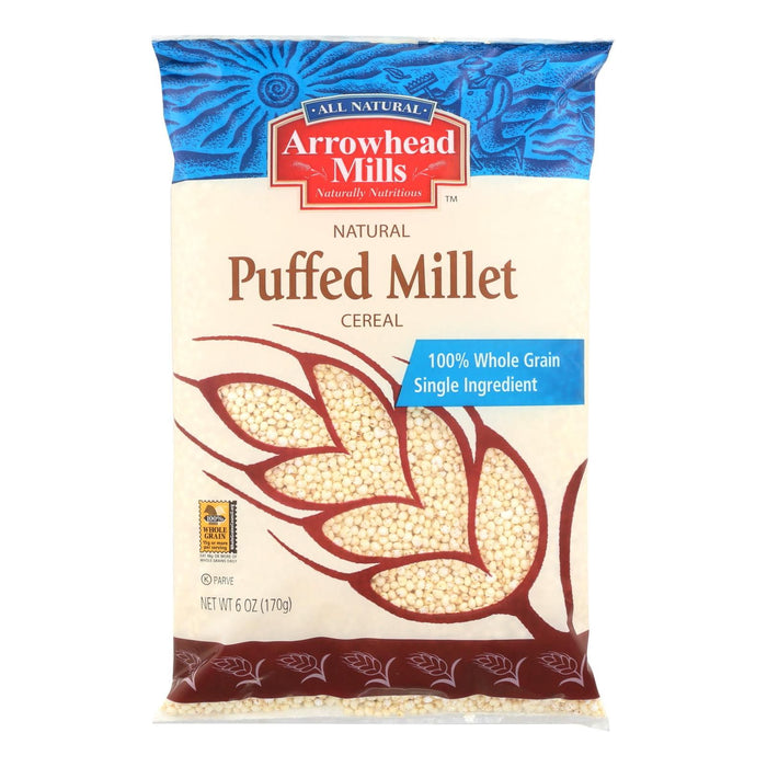 Arrowhead Mills All-Natural Puffed Millet Cereal (Pack of 12 - 6 Oz.)