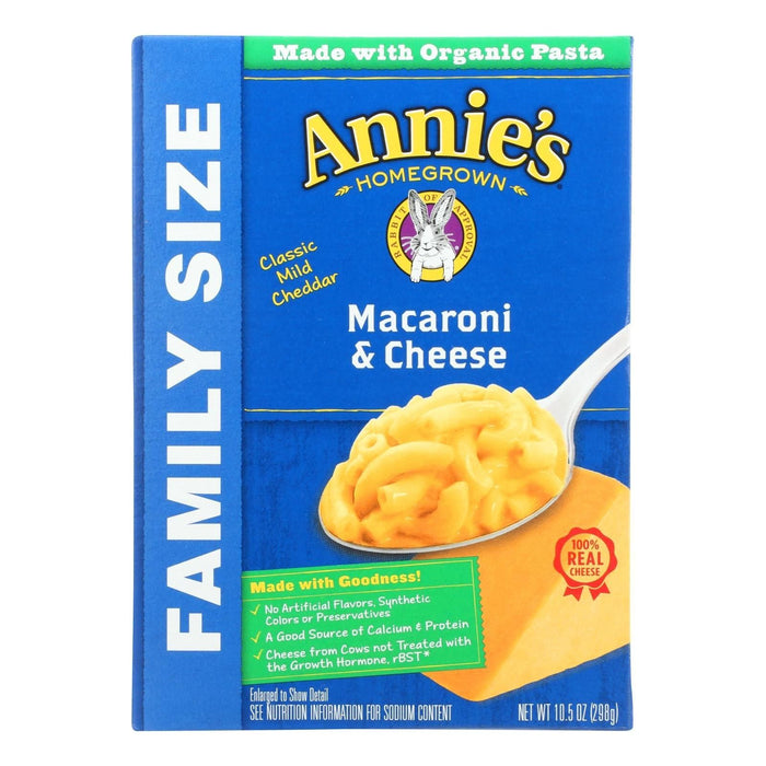 Annie's Homegrown Classic Family Size Macaroni and Cheese (Pack of 6 - 10.5 Oz.)