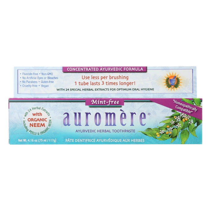 Auromere Toothpaste  - Mint-Free - 4.16 Oz