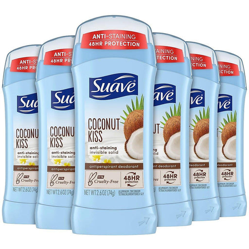 Suave Suave Antiperspirant Deodorant, Coconut Kiss, Invisible Solid 2.6 Oz Deodorant