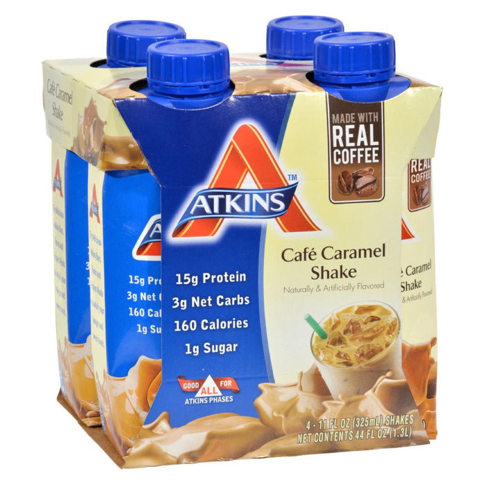 Atkins Advantage RTD Shake Cafe Caramel (Pack of 4) - 11 Fl Oz