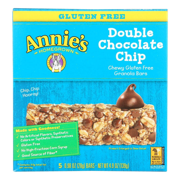 Annie's Homegrown Gluten-Free Double Chocolate Chip Granola Bars (Pack of 12 - 4.9 Oz.)